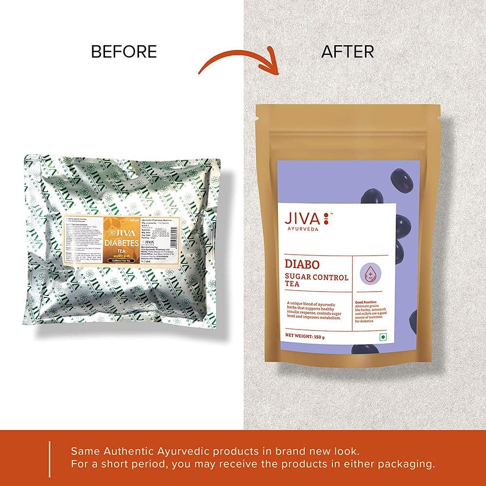 Jiva Diabo Herbal Tea Caffeine Free Ayurvedic Blend For Daily Wellness Rituals Loose Leaf 150 g Pack Of 1 Natural