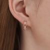 14K Square Line One-Touch Earrings C24EGP206