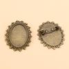 7 Styles 18x25mm Gem Brooch & Pendant Base Holder for DIY Accessories
