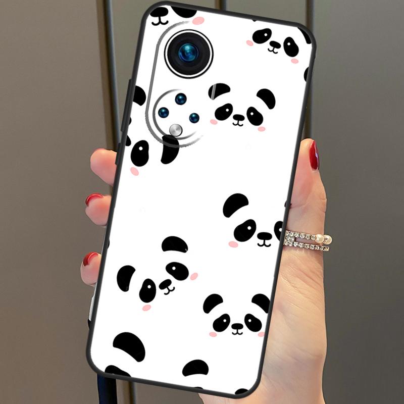 Cute Cartoon Panda Case For Honor X8b X9b 90 70 50 Magic 5 Pro Magic 6 Lite X6 X7 X8 X9 X6a X7a X8a X9a Cover