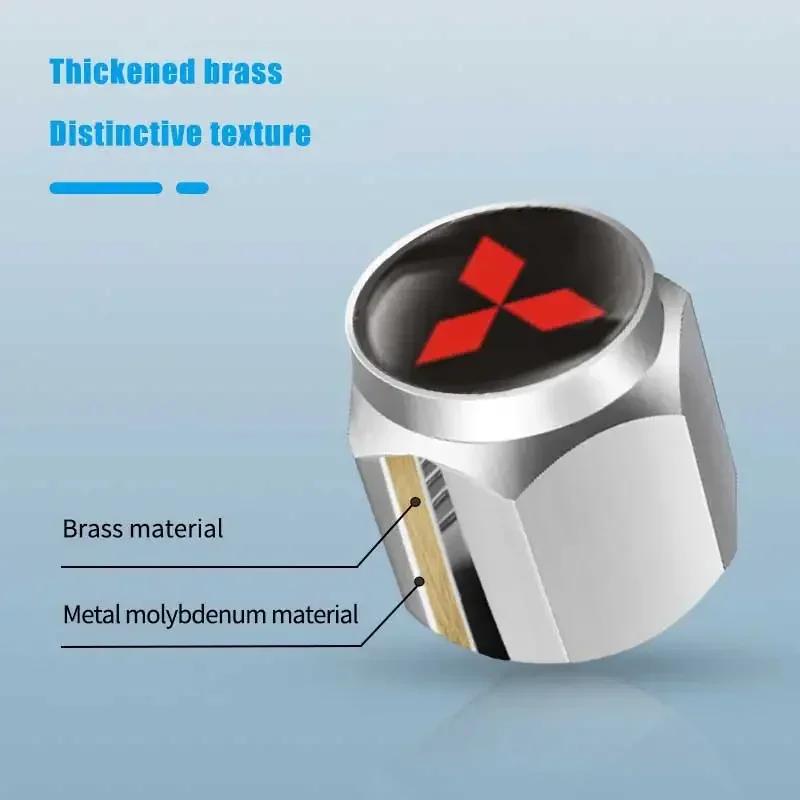 Alloy Car Wheel Tyre Tire Valve Stem Caps with Wrench For Mitsubishi Ralliart ASX Lancer Pajero Outlander Galant Mirage Colt