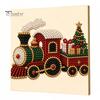 DIY Faux Pearl Art Crafts Christmas Kit, Santa Snowy Cottage Painting Kits for Adults 3D Bead Craft Set Adults, Home Winter Holiday Wall Decor Indoor