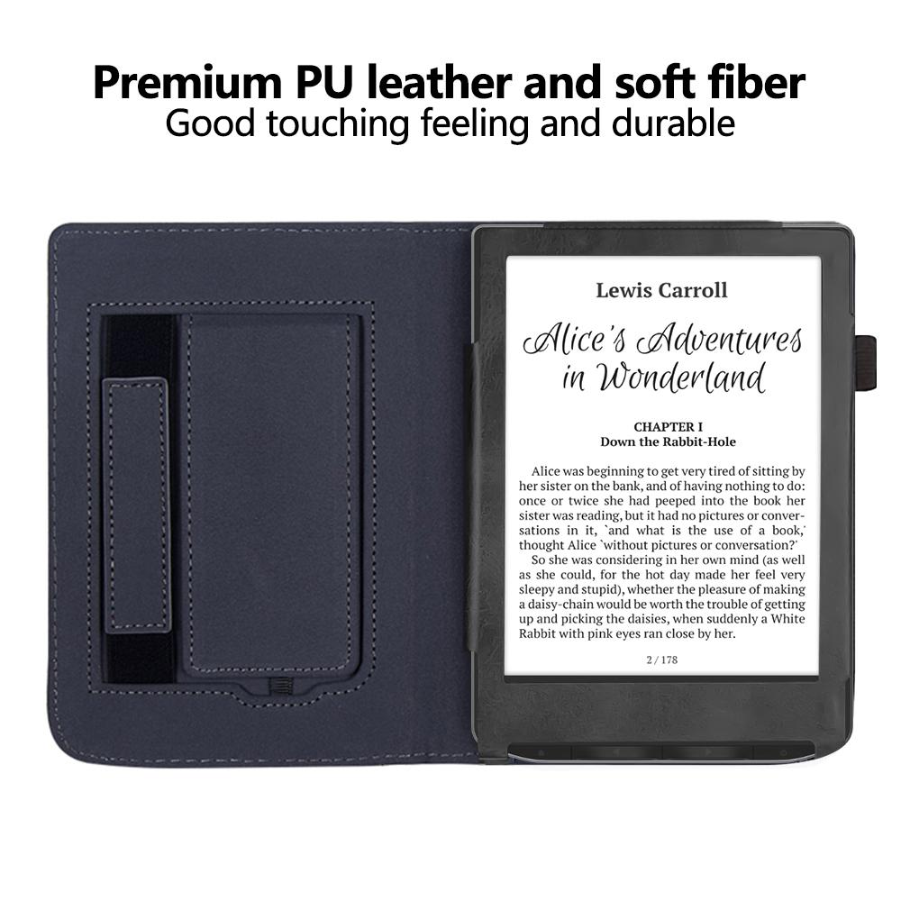 Cover For PocketBook 619 634K3 634 629 Verse Lite Pro Color, 6" EBook Case Flip Book Funda with Rearward Stand Business Handheld