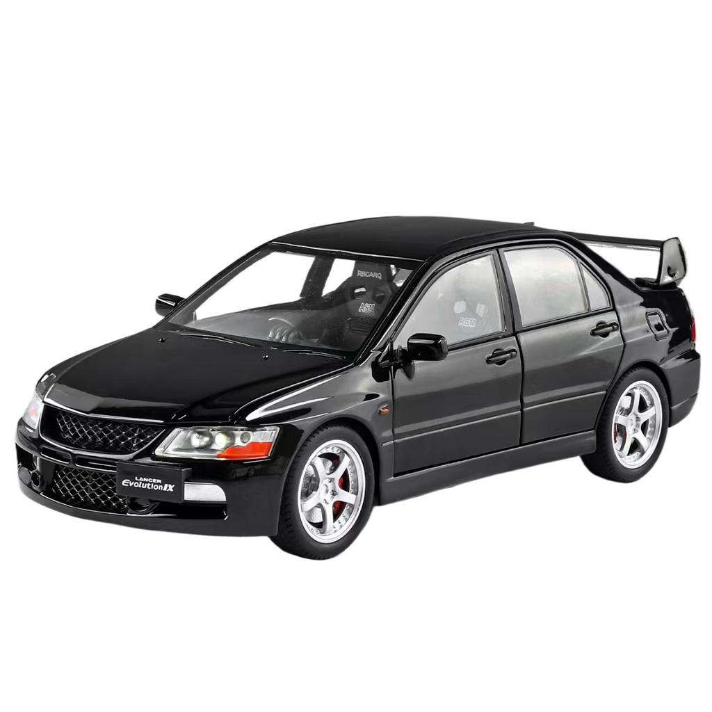 1/24 Mitsubishis Lancer Evolution Alloy Sports Car Model Diecasts Metal Racing Vehicles Car Model Sound and Light Kids Toys Gift