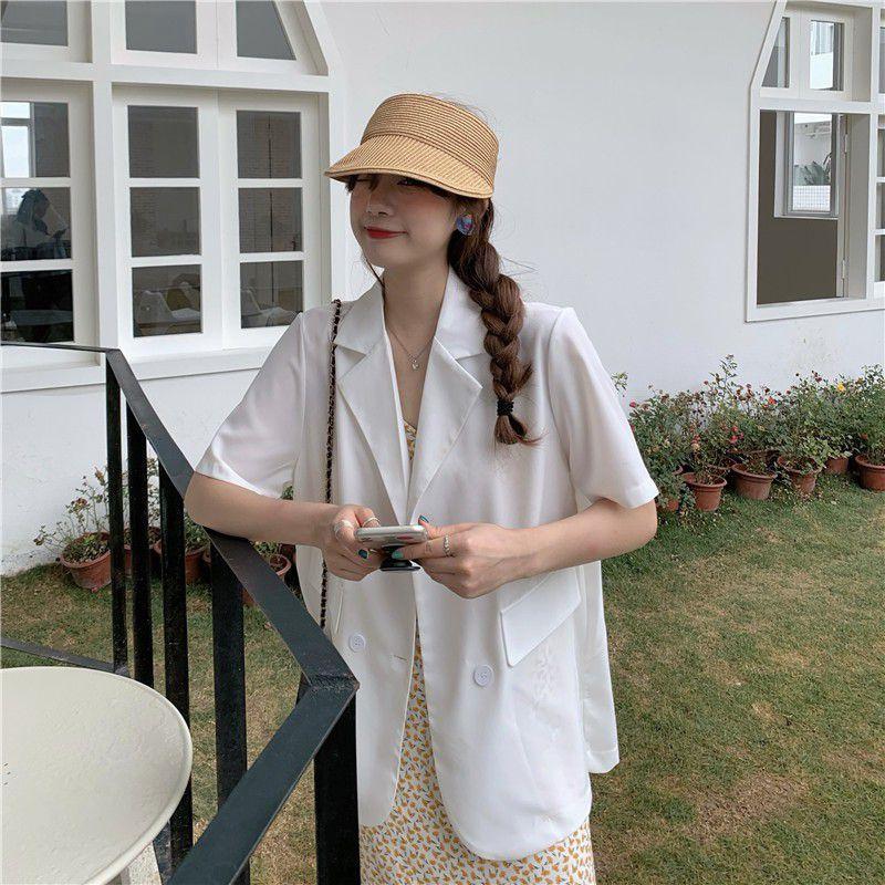 Chic Girl Korean High-quality Short-sleeve Suit Jacket Soft And Exquisite Fabric