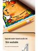 Large Capacity Washable Acrylic Marker Set with Soft Tip and Paint Brushes for Kids' Art Class