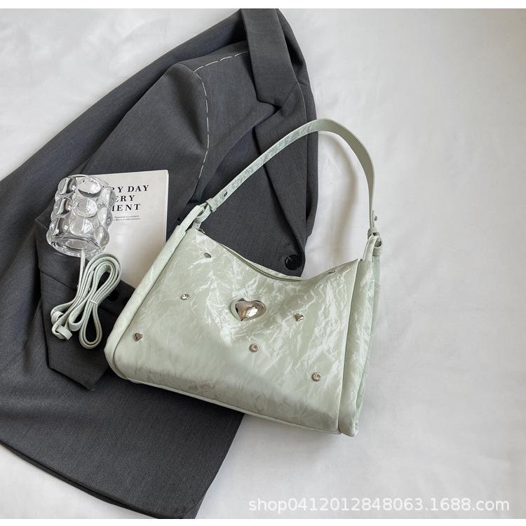 

Нишевый дизайнерский подмышечный тоут большая сумка 2025 новая большая вместимость модная сумка-мессенджер модная повседневная сумка через плечо зелёный