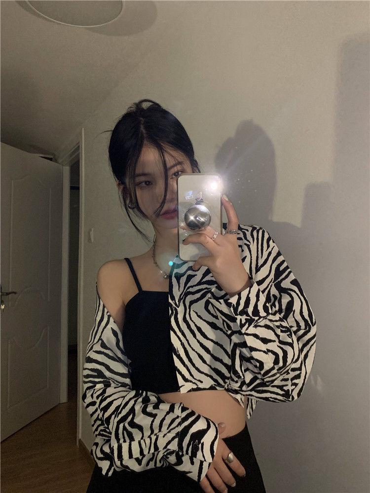 Leopard Print Cropped Jacket - Women's Long Sleeve Sun Protection Cardigan (Summer 2025 New Arrival)