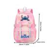 Zaino con Stampa Stitch PQKL-party 43x29x15cm Design Adorabile Grande Capacità Rosa