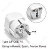 EU Stecker Adapter Steckdose US Zu EU Euro Spanien Frankreich Korea Reiseadapter Stromwandler Elektrische Steckdose Euro Steckdosen Adapter