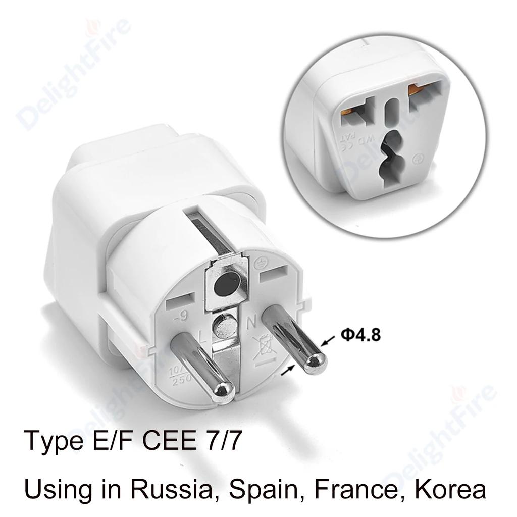 EU Stecker Adapter Steckdose US Zu EU Euro Spanien Frankreich Korea Reiseadapter Stromwandler Elektrische Steckdose Euro Steckdosen Adapter