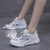 Sneakers Women's 2025 New Spring Women's Shoes Student Casual Shoes Lightweight Shock-absorbing Soft-soled Mesh Breathable Running Shoes