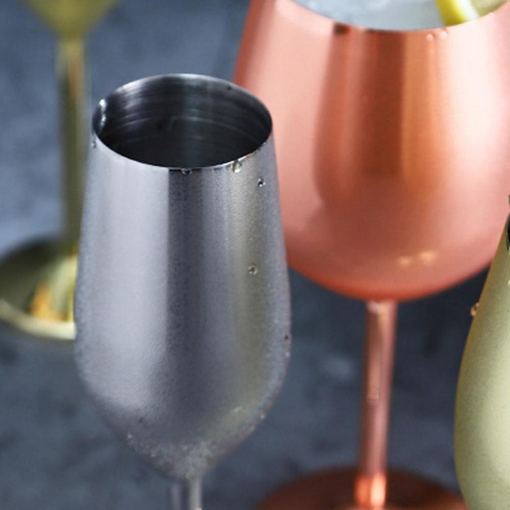 Gold Stainless Steel Restaurant Goblet Bar Tools Champagne Cup Wine Glass Barware Cocktail Glass