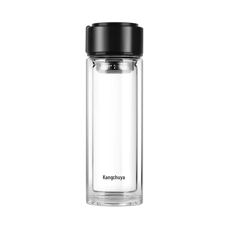KANGCHUYA KX8658 Double-Layer Portable Glass Cup 320ml