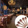 5pcs Handcrafted Wooden Tea Spoons, Mini Cooking Seasoning Spoons, Wooden Honey Dippers