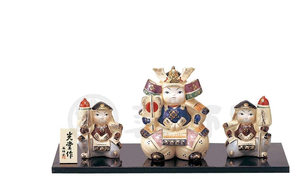Yakushi Kiln May Made in First Battle General Doll, Japan, Boys' Day, Mini, Compact, Palm-Sized, Ceramic, Saiga,