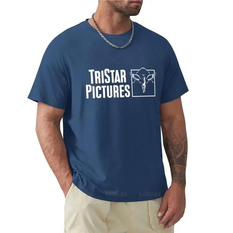 man black tshirts Tristar Pictures Logo vintage t shirt cute clothes sweat shirt men clothing men cotton tshirt oneck tops S