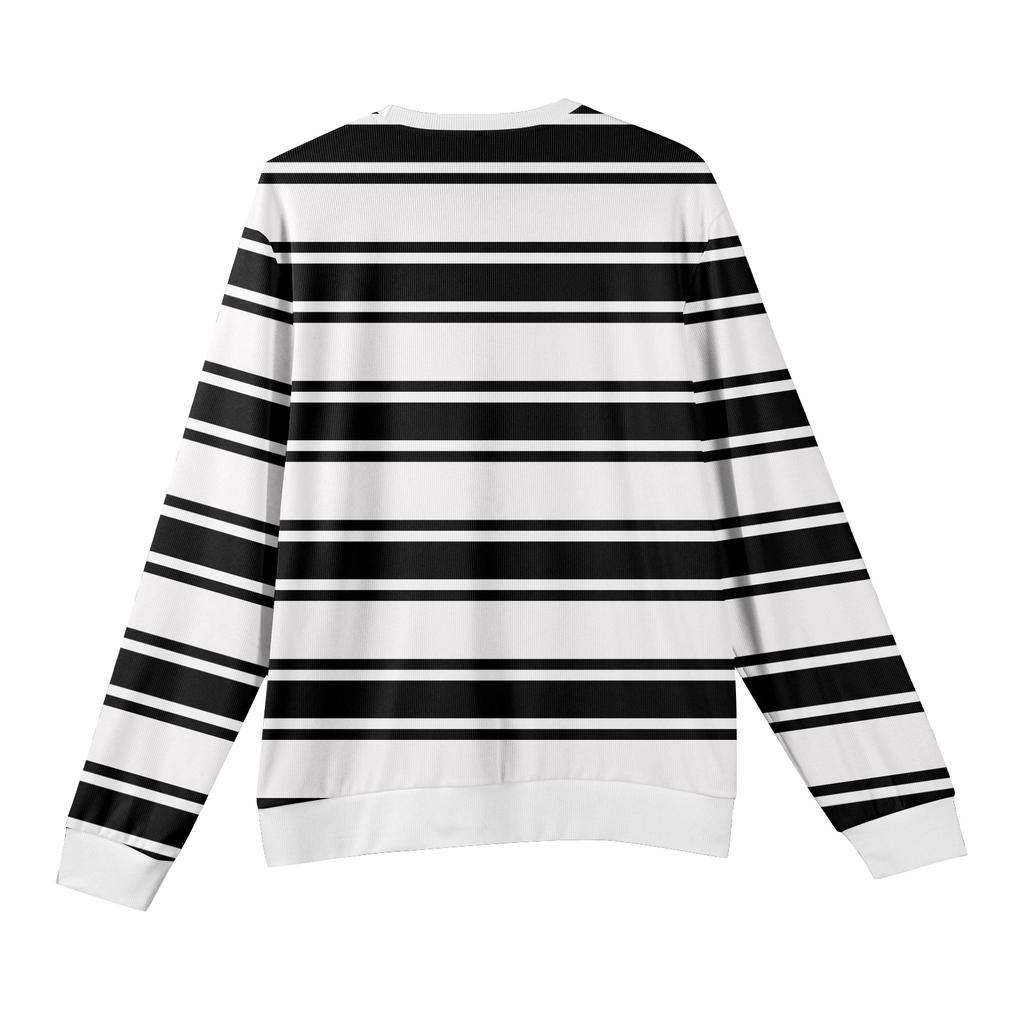 Men's Round Neck Long Sleeve Ribbed Knit Pullover