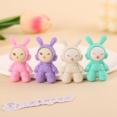 Creative Space Rabbit Eraser Office School Supplies Elementary School Pencil 3D Three Dimensional Assemblable Gift Wholesale