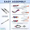 YES4QUALITY Flirt Pole for Dogs - Safe & Strong for Large Breeds with Nylon Cord - Spring Pole for Tug of War, Interactive Play & Puppy Training -