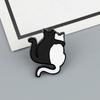 Black And White Cat Enamel Pins Hugging Cats Brooches Cartoon Cute Animal Backpack Lapel Custom Badges Jewelry Gifts For Friends