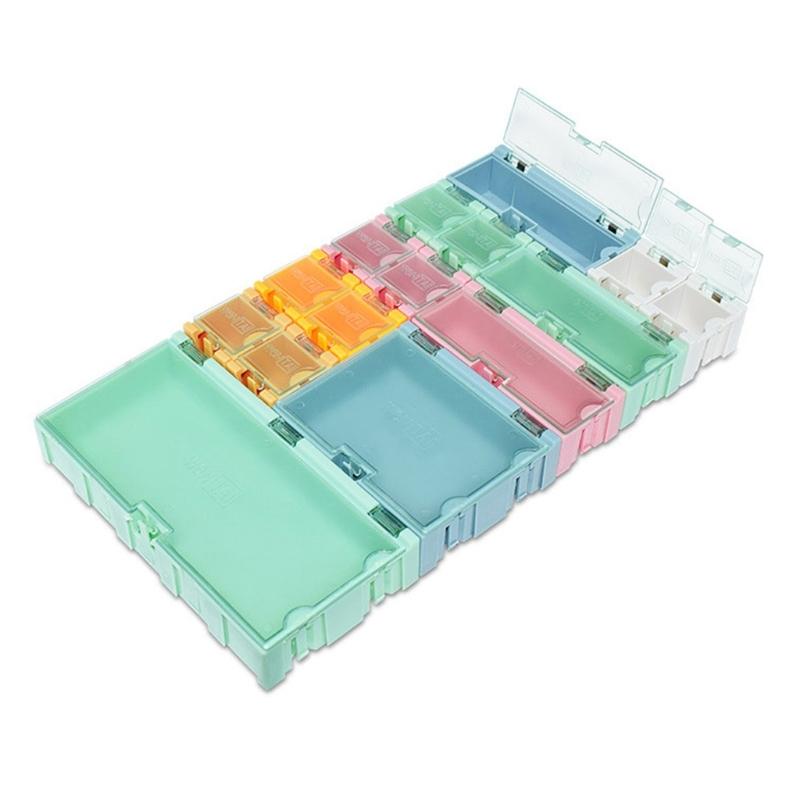 Interchangeable Mini Organizers Box Set Electronic Components Box For Beads Screws Fishing Tackle In Multiple Colors