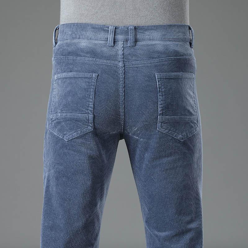 Men's Spring & Autumn Flared Corduroy Pants – Korean Style, Stretch Slim Fit