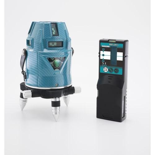 Yamashin Seisaku (Y'sGOD JAPAN) Aqua Green Sensor Laser Level (Main Unit + Receiver) Type LDR-9s-J (4 Vertical Lines, 4 Horizontal Lines, Ground Line