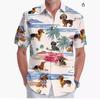 Summer Hawaiian Shirt Men's Fashion Digital Printing Short Sleeve One Hong Kong Trendy