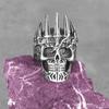 Retro Antique Crown King Skull Metal Ring For Men Stainless Steel Ring Punk Gothic Rock Hiphop Accessories  Gift For Man