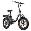 ZAZAWORK C16 City Folding Electric Bicycle 250W Motor 20 Inch Fat Tires 120Kg Load Outdoor Ride E-Bike With Tow Seat