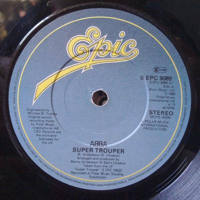 Płyta 7-calowa ABBA - Super Trouper SEPC9089 Epic UK Pop Używana