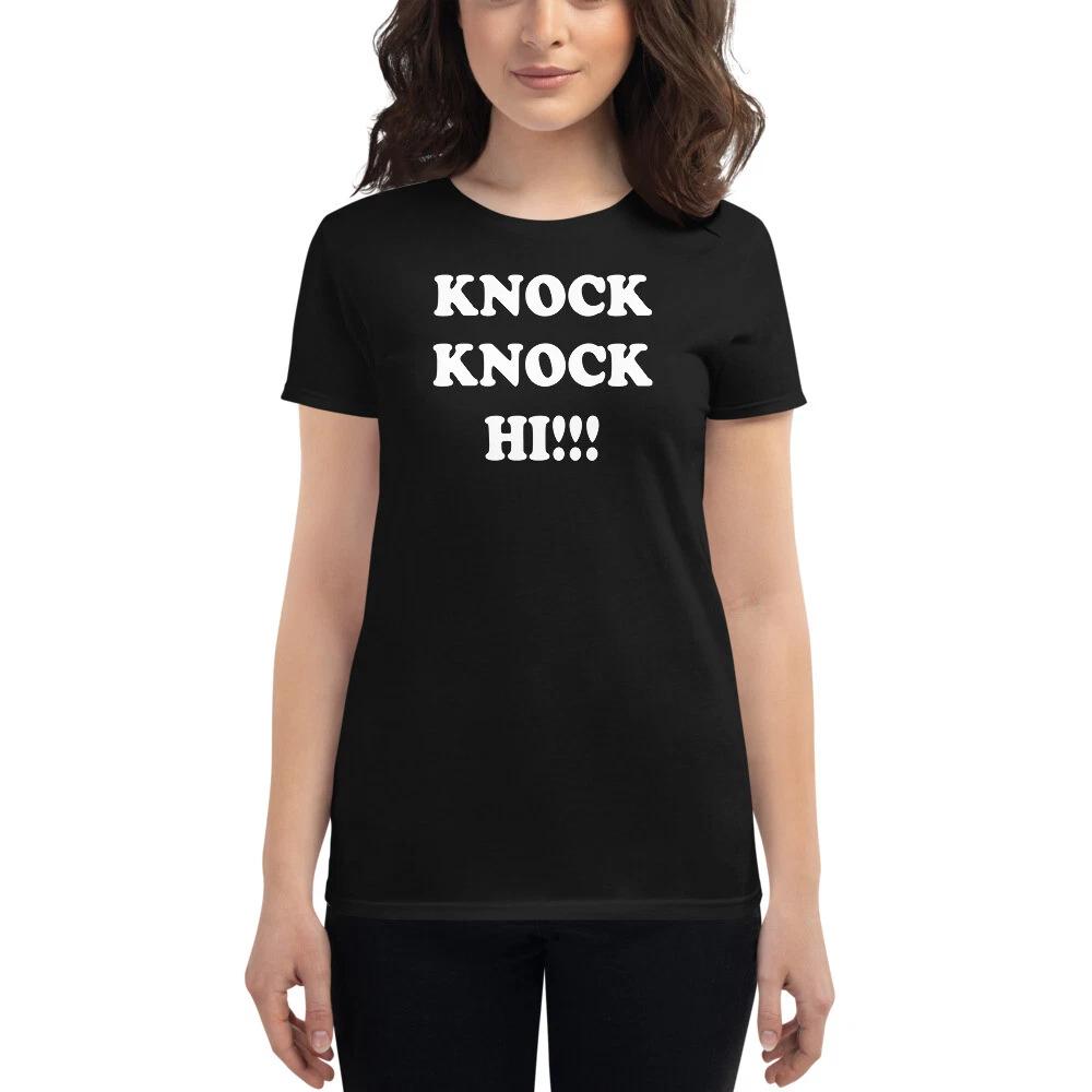 Knock Knock Hi Teacher Video Women's short sleeve t-shirt Principal Joke Humor