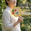 Vintage Portable Fan Flower Shaped Cooling Fan Creative Straw Fan  Home Decor