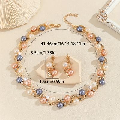 Fashion Exquisite 2-Piece Zinc Alloy For Easter Occasions Golden Plated Perfect Jewelry Set Accessory Timeless Elegant Holiday And Special And Party