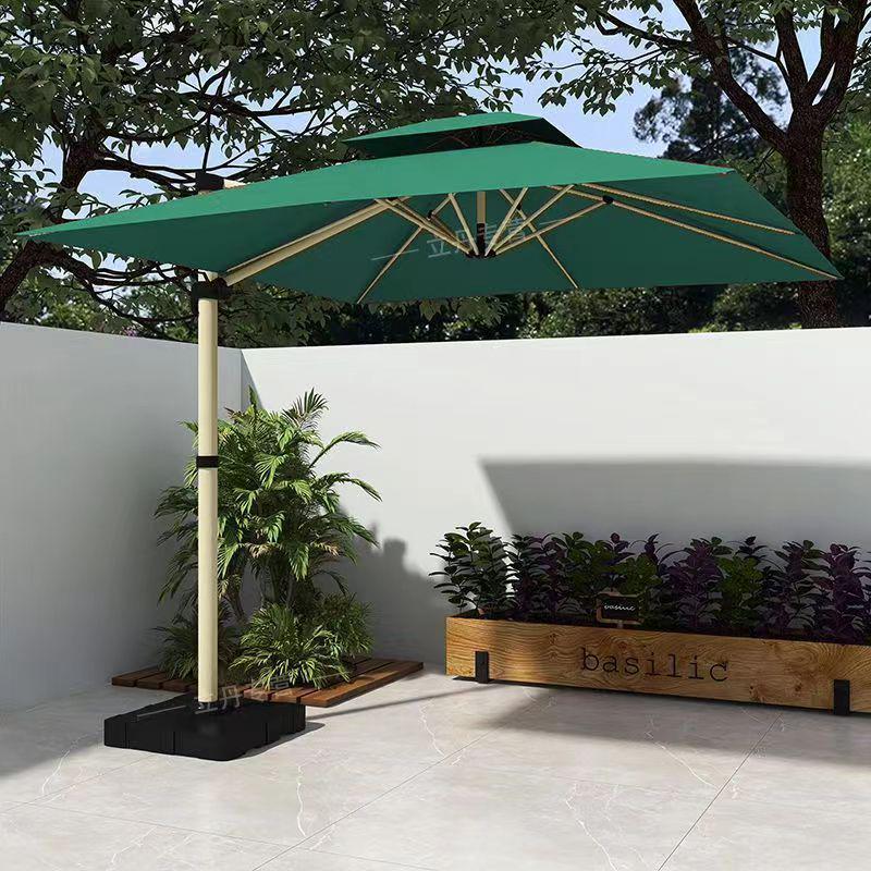 

Roman Outdoor Sunshade: Large Camping, Beach, Courtyard, Stall, and Advertising Umbrella Base: 130 pounds красный/зелёный