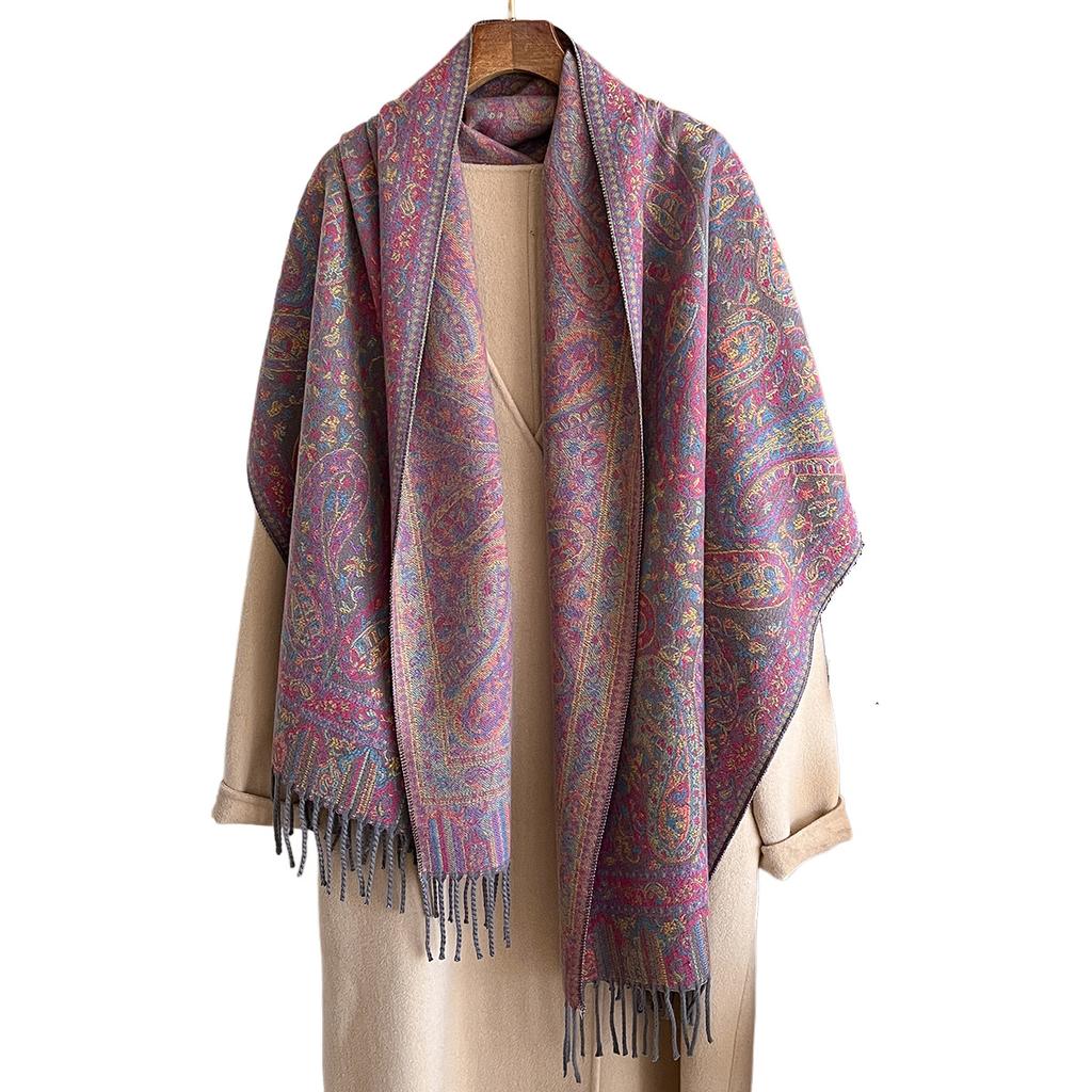 Retro Ethnic Style Imitation Cashmere Popular High-End Atmosphere Jacquard Cashew Shawl Versatile Scarf