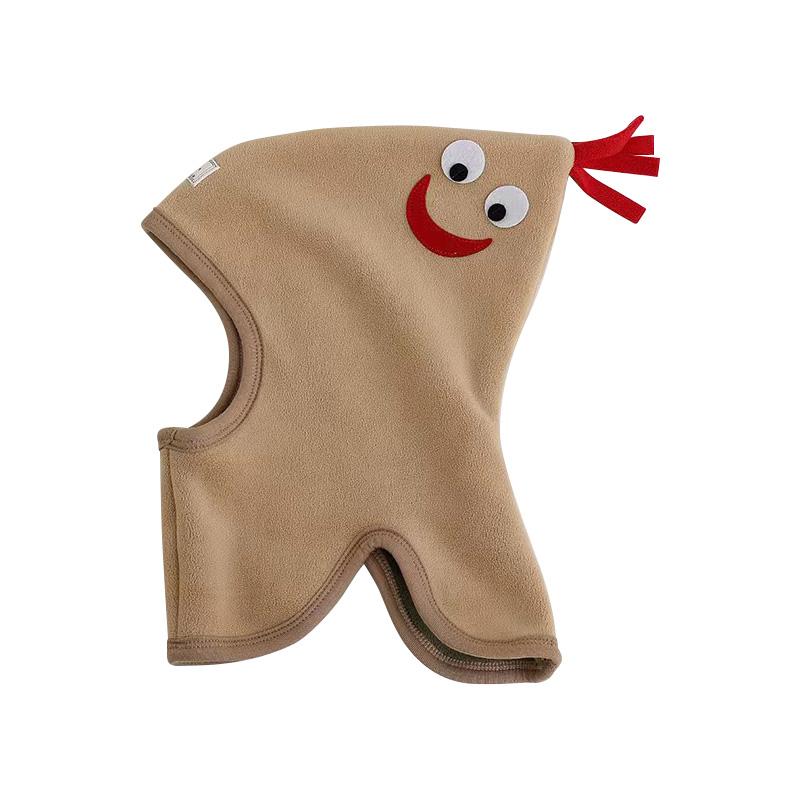 Niedliche Babymütze, Schal, einteilig, weiches Fleece, Herbst/Winter, Kinder-Beanie, warme Ohren, Nackenschutz, Cartoon-Kinderkappe