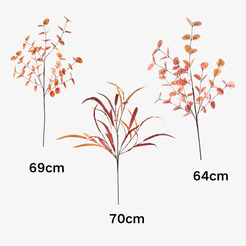 Artificial Plant Autumn Color Eucalyptus Long Branch Home Garden Decor Fake Leaves Wedding Party Decoration Ornaments