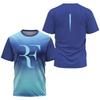 Nuova T-shirt in Mesh a Rapida Asciugatura Estiva da Uomo e Donna Tuta da Allenamento per il Tennis T-shirt Sportiva Casual Commemorativa del Ritiro di Roger Federer