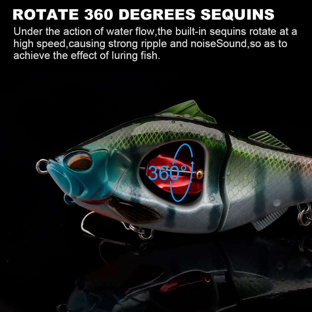 8cm 11cm Glide Baits Trolling Swimbait Lures Sinking Propeller Jointed Vibration Crankbait Sea Fishing Wobbler For Pike