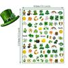St. Patrick's Day Self-Adhesive Nail Art Stickers Decals Shamrocks Nail Stickers for Nail Supply Clover Leprechaun Dragon Luck of The Irish Nail Decal