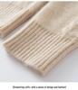 Autumn-Winter Cashmere Double-Strand Thickened Half-High Collar Cable Knit Pullover Sweater
