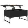 Coffee Table Black 70x50x40 cm Engineered Wood and Metal