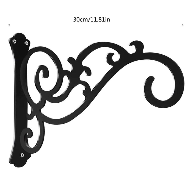 Garden Iron Hook Bracket Bird Pattern Metal Wall Mounted Flower Pot Basket for Outdoor Indoor Hanging Plant Supplies