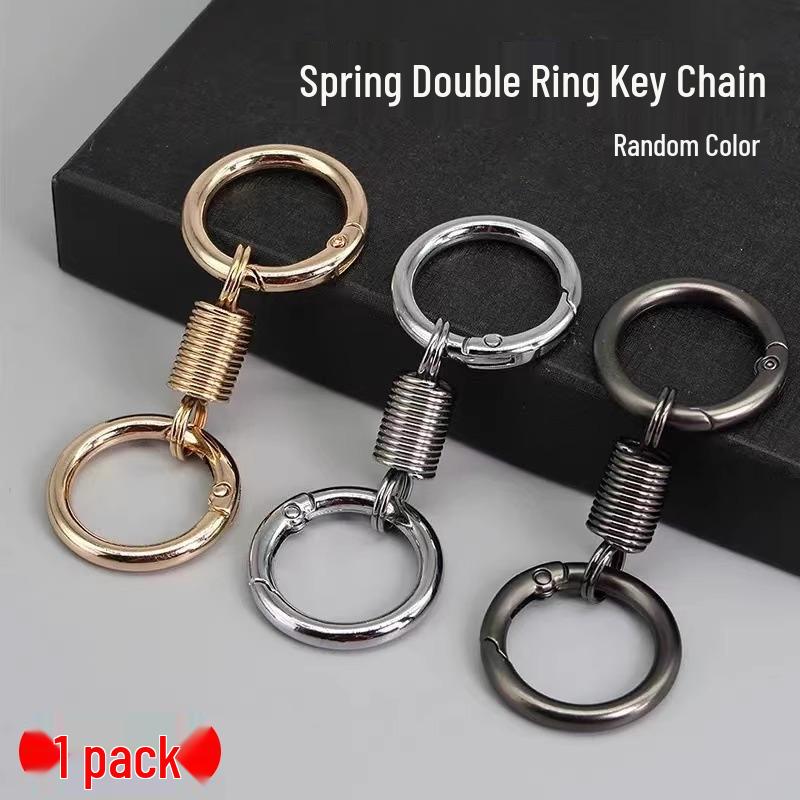2025 High-End Double Ring Keychain: Spring Edition