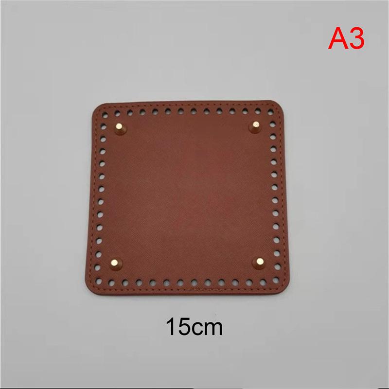 תחתית תיק עור עשה זאת בעצמך בעבודת יד אובלית עגולה אביזרי תיק תחתית לתיקים