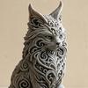Vitrine Kattenbeeldje 3D Geprint Maine Ornamenten voor Tafeldecoratie