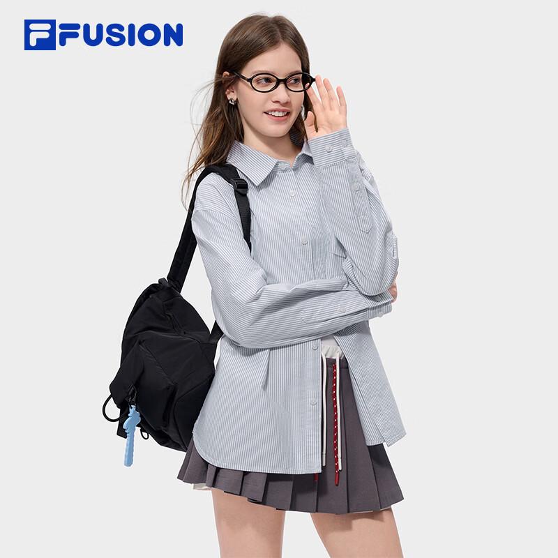 FILA FUSION Striped Loose Fit Long Sleeve Shirt M