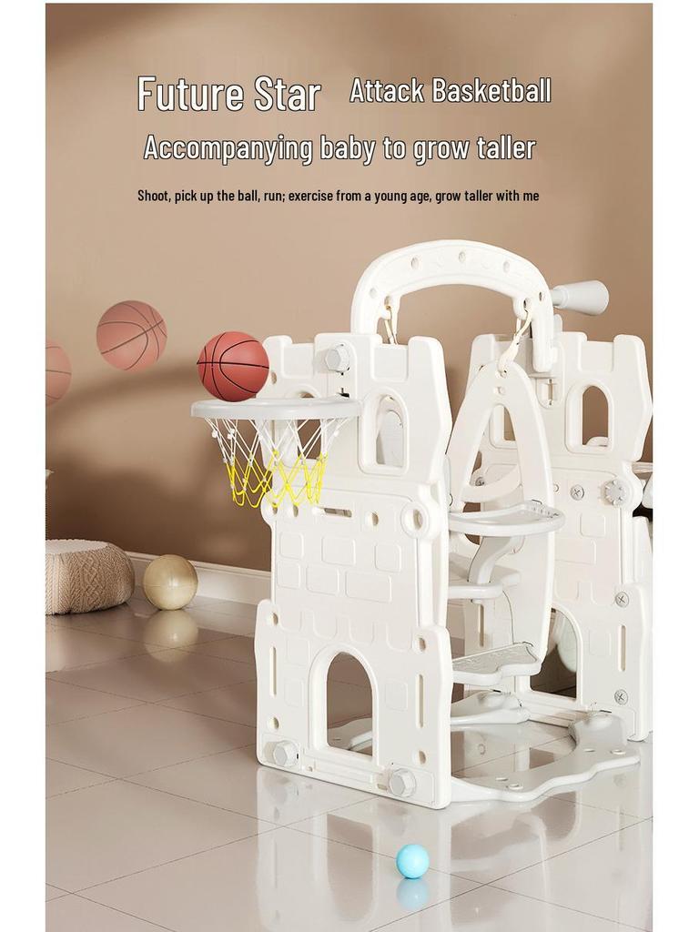 Extra Large Foldable Indoor Slide and Swing Set for Kids